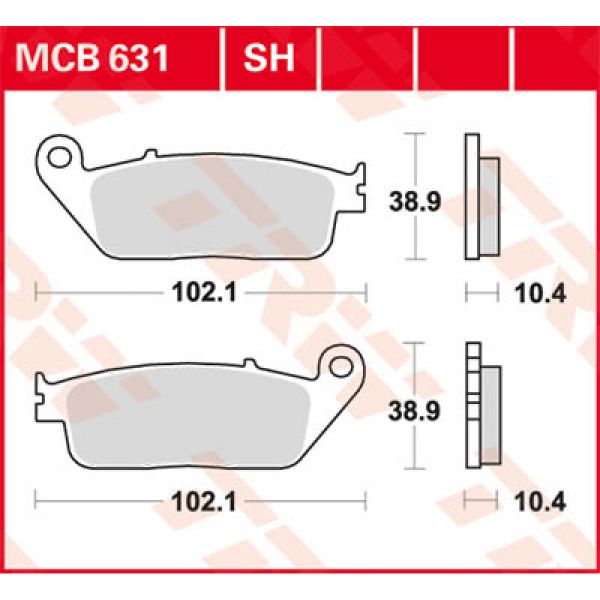 Plaquettes de frein moto TRW TRW Metal Street MCB631SH