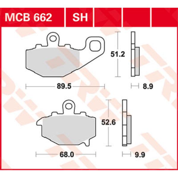 Plaquettes de frein moto TRW TRW Metal Street MCB662SH
