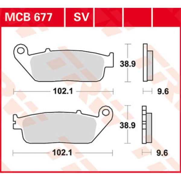 Plaquettes de frein moto TRW TRW Metal Street MCB677SV