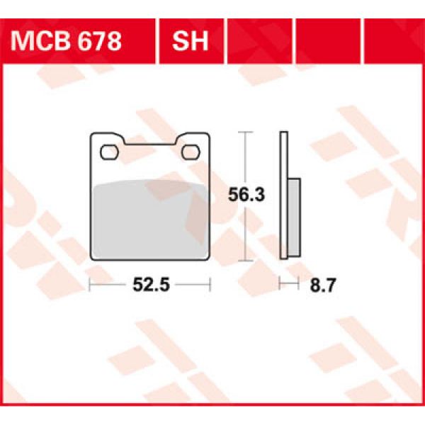 Plaquettes de frein moto TRW TRW Metal Street MCB678SH