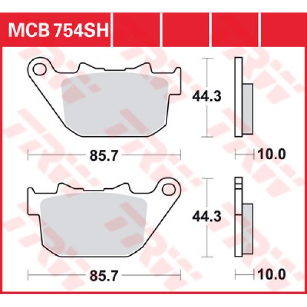 Plaquettes de frein moto TRW TRW Metal Street MCB754SH