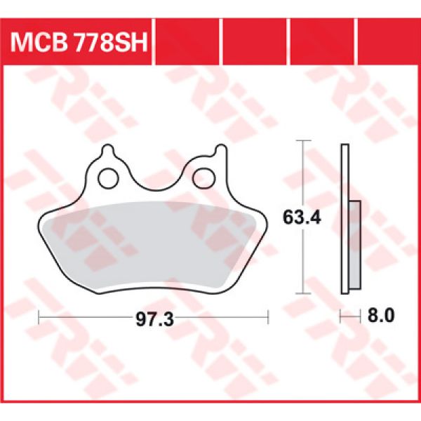 Plaquettes de frein moto TRW TRW Metal Street MCB778SH