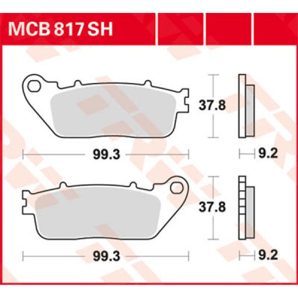 Plaquettes de frein moto TRW TRW Metal Street MCB817SH
