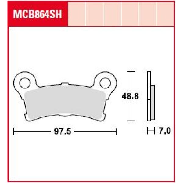 Plaquettes de frein moto TRW TRW Metal Street MCB864SH