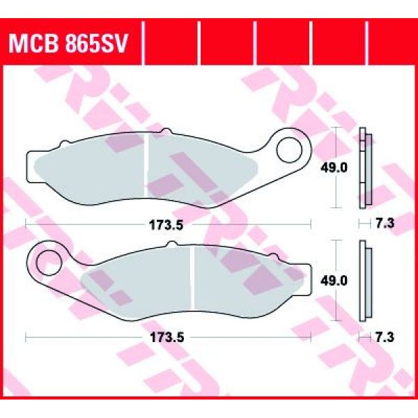 Plaquettes de frein moto TRW TRW Metal Street MCB865SV