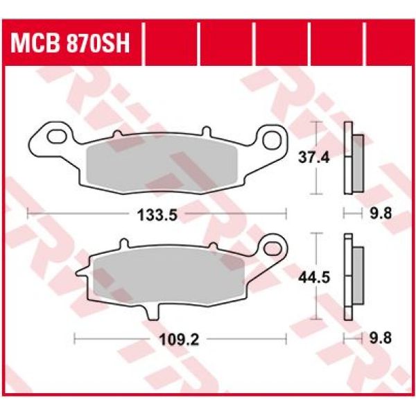 Plaquettes de frein moto TRW TRW Metal Street MCB870SH