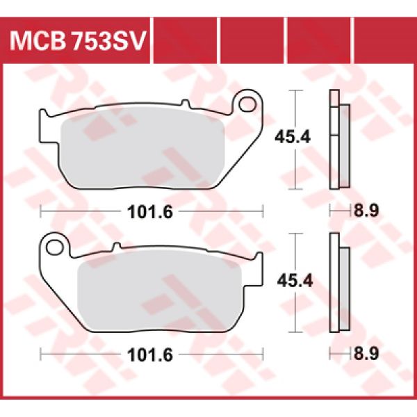 Plaquettes de frein moto TRW TRW Metal StreetMCB753SV