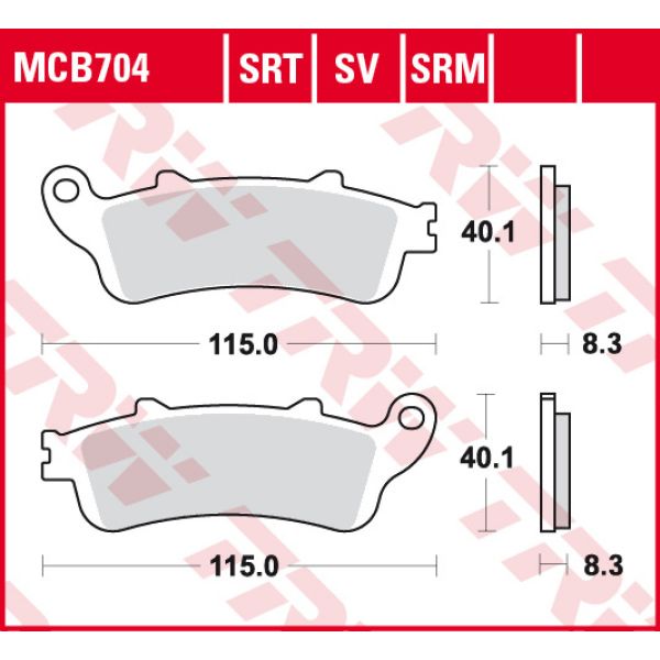 Plaquettes de frein moto TRW TRW Metal Track MCB704SRT
