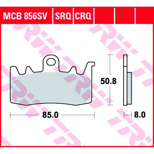 Plaquettes de frein moto TRW TRW Metal Track MCB856SRT