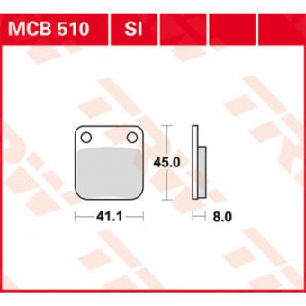 Plaquettes de frein moto TRW TRW Organique MCB510 Plaquettes de frein moto TRW TRW Organique MCB510