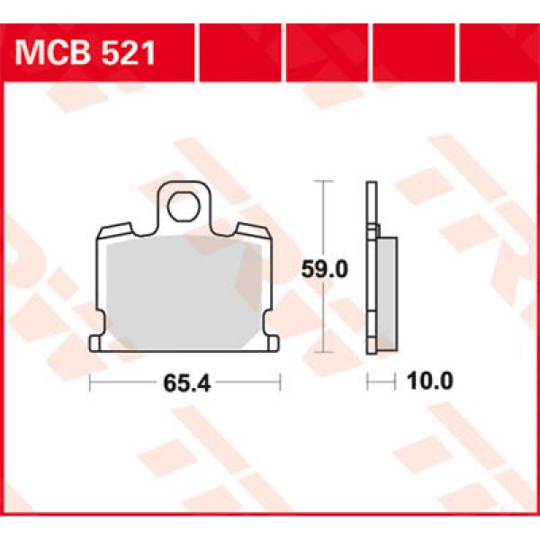 Plaquettes de frein moto TRW TRW Organique MCB521