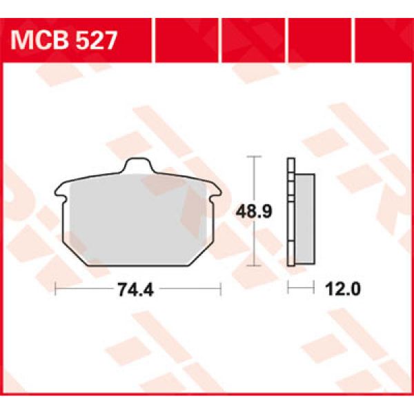 Plaquettes de frein moto TRW TRW Organique MCB527