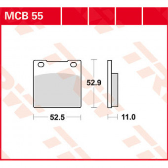 Plaquettes de frein moto TRW TRW Organique MCB55 Plaquettes de frein moto TRW TRW Organique MCB55