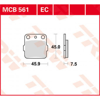 Plaquettes de frein moto TRW TRW Organique MCB561 Plaquettes de frein moto TRW TRW Organique MCB561