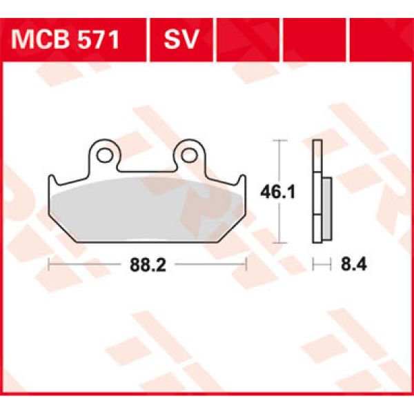 Plaquettes de frein moto TRW TRW Organique MCB571