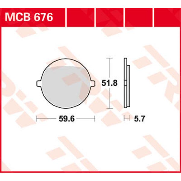 Plaquettes de frein moto TRW TRW Organique MCB676