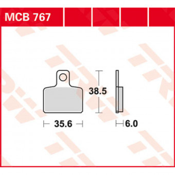 Plaquettes de frein moto TRW TRW Organique MCB767 Plaquettes de frein moto TRW TRW Organique MCB767
