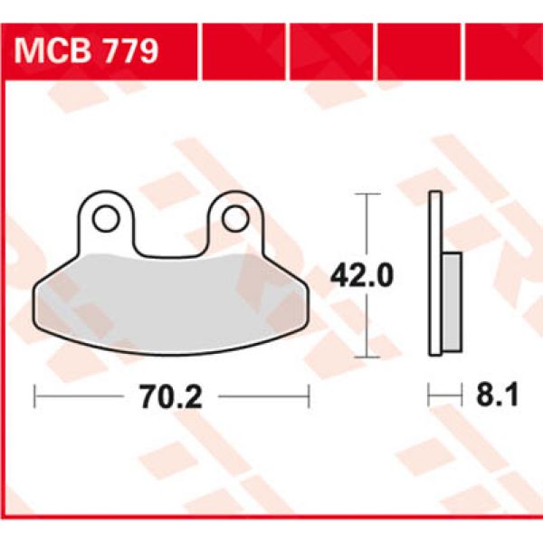Plaquettes de frein moto TRW TRW Organique MCB779