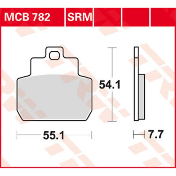 Plaquettes de frein moto TRW TRW Organique MCB782