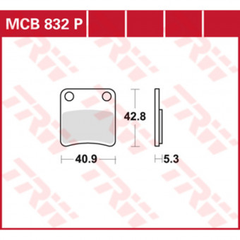 Plaquettes de frein moto TRW TRW Organique MCB832P Plaquettes de frein moto TRW TRW Organique MCB832P