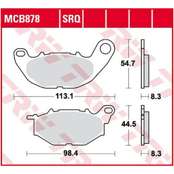 Plaquettes de frein moto TRW TRW Organique MCB878