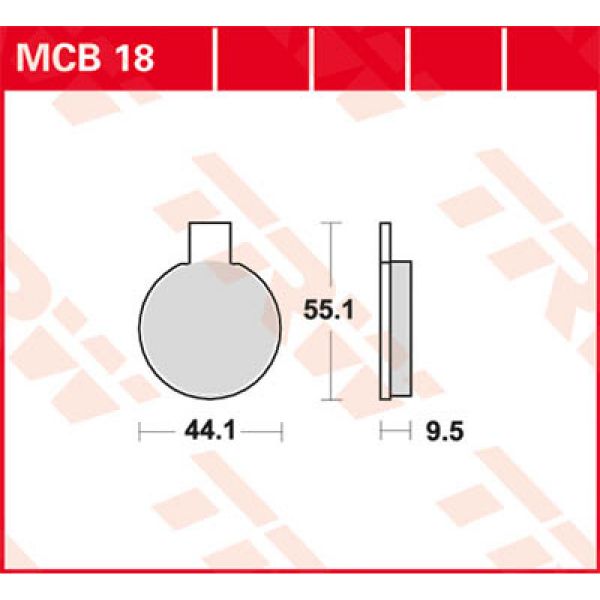 Plaquettes de frein moto TRW TRW Organique Street MCB18