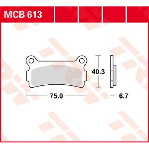 Plaquettes de frein moto TRW TRW Organique Street MCB613