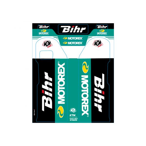 Kit déco Kutvek Kit déco fourche Bihr/Motorex KTM EXC/SX (00-07) Kit déco Kutvek Kit déco fourche Bihr/Motorex KTM EXC/SX (00-07)