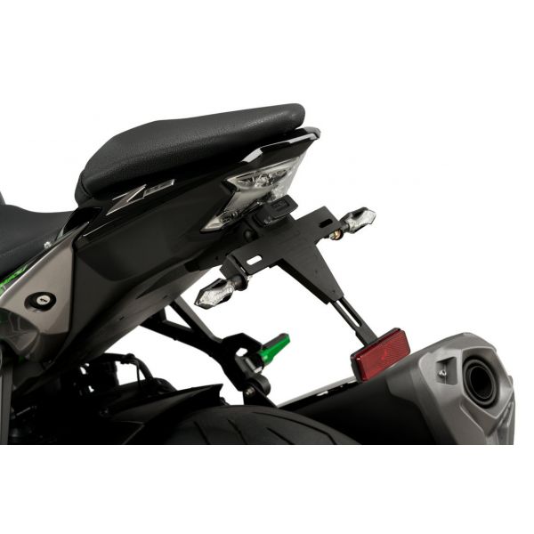 Support Plaque Immatriculation Pour Kawasaki Z900 Et ZH2 – Réglable, Antivibration, Acier Galvanisé