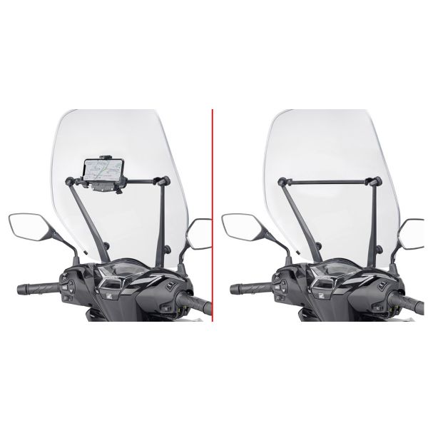 Support smartphone Givi Chassis support GPS - Smartphone Honda SH125/SH150 (20)