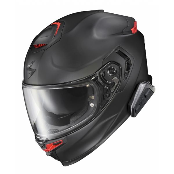Scorpion Exo R1 Evo Carbon Air Cynergy Yellow Fluo + Kit bluetooth Exo-Com Link-1