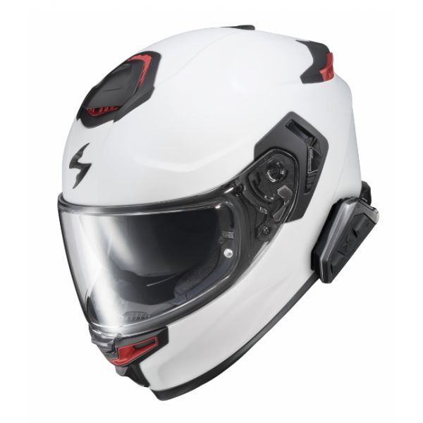 Scorpion Exo R1 Evo Carbon Air Cynergy Yellow Fluo + Kit bluetooth Exo-Com Link-1