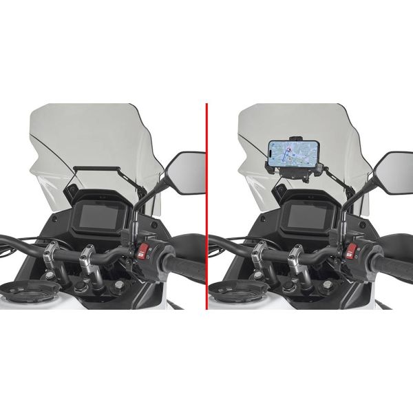 Support smartphone Givi Chassis support GPS - Smartphone Honda XL750 Transalp (23)