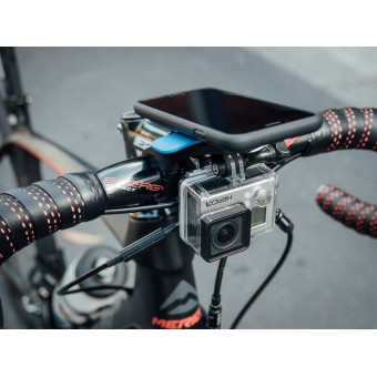 Adaptateur Universel Vélo - Compatible GoPro, Varia, Bryton - Espacement 20-22 Mm, Léger 25g - Pour Guidon, Éclairage, Caméra - 8