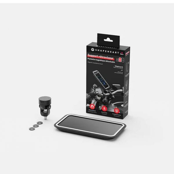 Support smartphone Shapeheart Support smartphone bouchon retroviseur + pochette