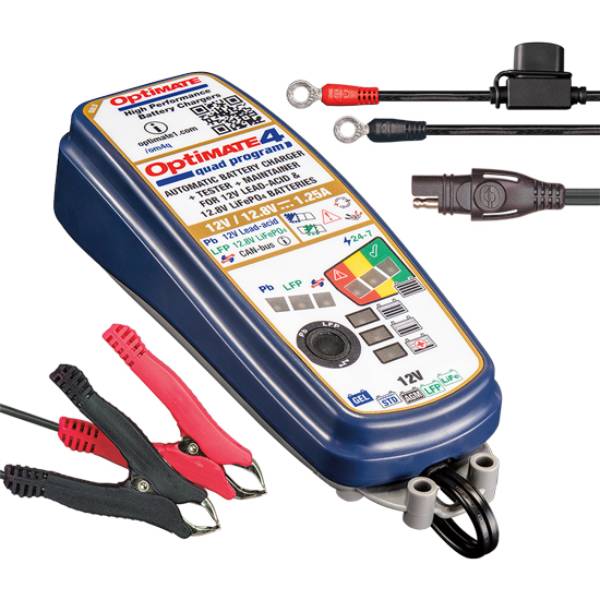 Chargeur de batterie Tecmate Optimate 4 Quad Program Chargeur de batterie Tecmate Optimate 4 Quad Program