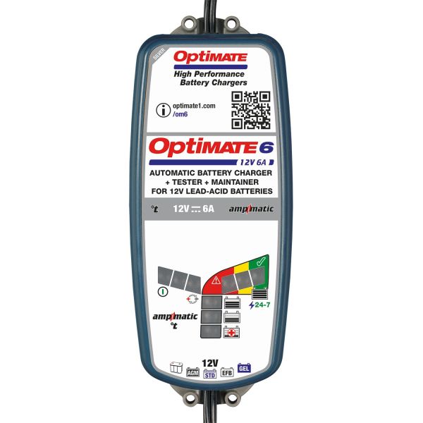 Chargeur de batterie Tecmate Optimate 6 Ampmatic 12V 6A TM-360 Chargeur de batterie Tecmate Optimate 6 Ampmatic 12V 6A TM-360
