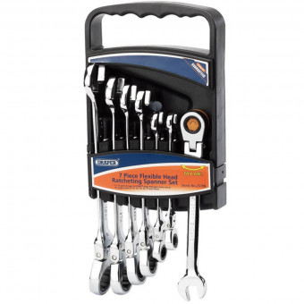 Outils Draper Jeu 7 clés mixtes cliquet articulé Outils Draper Jeu 7 clés mixtes cliquet articulé