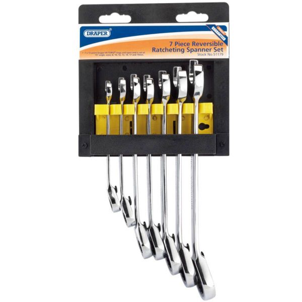 Outils Draper Jeu 7 cls mixtes cliquet rversible