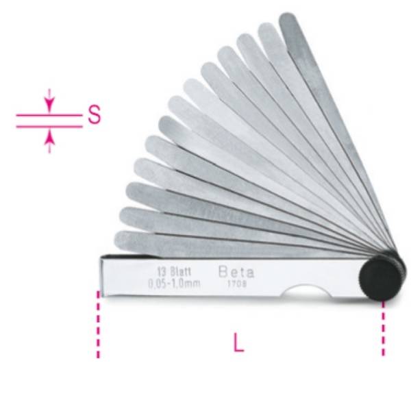 Outils Beta Cales de rglage mtrique 0,05 - 1mm 20 lames
