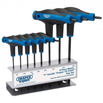 Outils Draper Jeu de 8 clés mâles Torx emmanchées Outils Draper Jeu de 8 clés mâles Torx emmanchées
