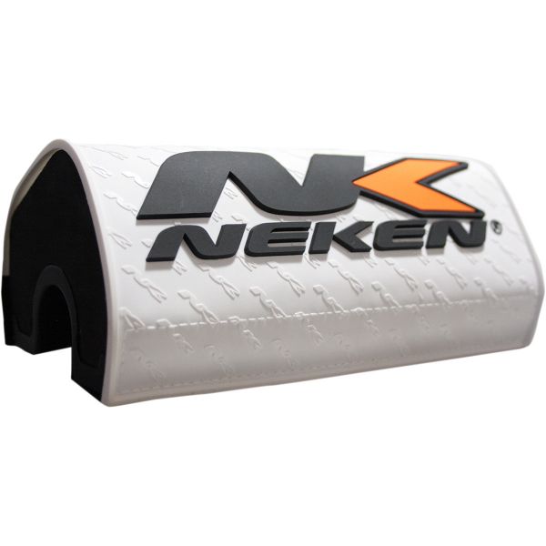 Neken - Mousse Guidon Enduro Oversized 3D - Diamètre 28,6 mm Blanc / Orange