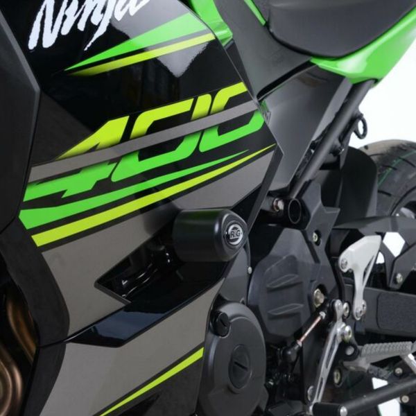 Pare-carter & tampons R&G Racing Tampons De Protection Aero Blanc Kawasaki Ninja 400/Z400 (19-20)