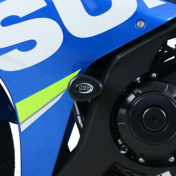Pare-carter & tampons R&G Racing Tampons De Protection Aero Blanc Suzuki GSX-R/V-Strom 250 (18-21)