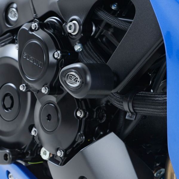 Pare-carter & tampons R&G Racing Tampons De Protection Aero Blanc Suzuki GSX-S 1000 (16-20)