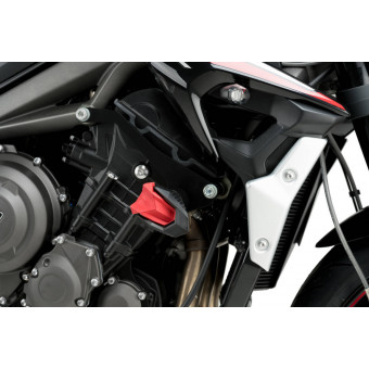 Pare-carter & tampons Puig Protection moteur R19 Triumph Street Triple S/R/RS (20-21)