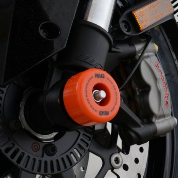 Protection axe de roue R&G Racing Protection fourche orange KTM 1290 Super Duke/Super Duke GT (14-21)