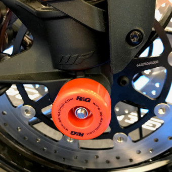 Protection axe de roue R&G Racing Protection fourche orange KTM 790/890 Duke/990 Superduke/990 SMR (12-21) Protection axe de roue R&G Racing Protection fourche orange KTM 790/890 Duke/990 Superduke/990 SMR (12-21)