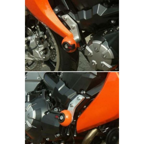 Pare-carter & tampons LSL Kit fixation Crash Pad LSL Kawasaki Z750 (07-14)