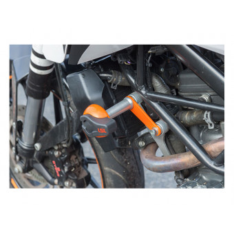 Pare-carter & tampons LSL Kit fixation Crash Pad LSL KTM Duke 390 (13-21)